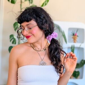 Girlfriend Collective Lilac Purple Hair Scrunchie